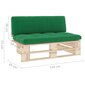 Dārza dīvāna vidusdaļa uz paliktņiem vidaXL cena un informācija | Dārza krēsli | 220.lv