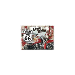 Magnēts 6x8 cm / Route 66 Lone Rider cena un informācija | Kancelejas preces | 220.lv