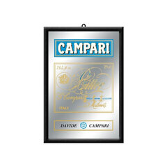 Reklāmas spogulis Campari cena un informācija | Interjera priekšmeti | 220.lv