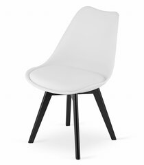 Комплект из 4-х стульев Mark, белый/черный цена и информация | Стулья для кухни и столовой | 220.lv