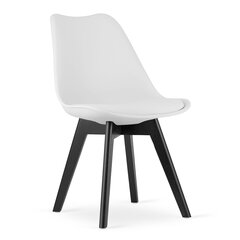 4-u krēslu komplekts Mark, balts/melns cena un informācija | Virtuves un ēdamistabas krēsli | 220.lv