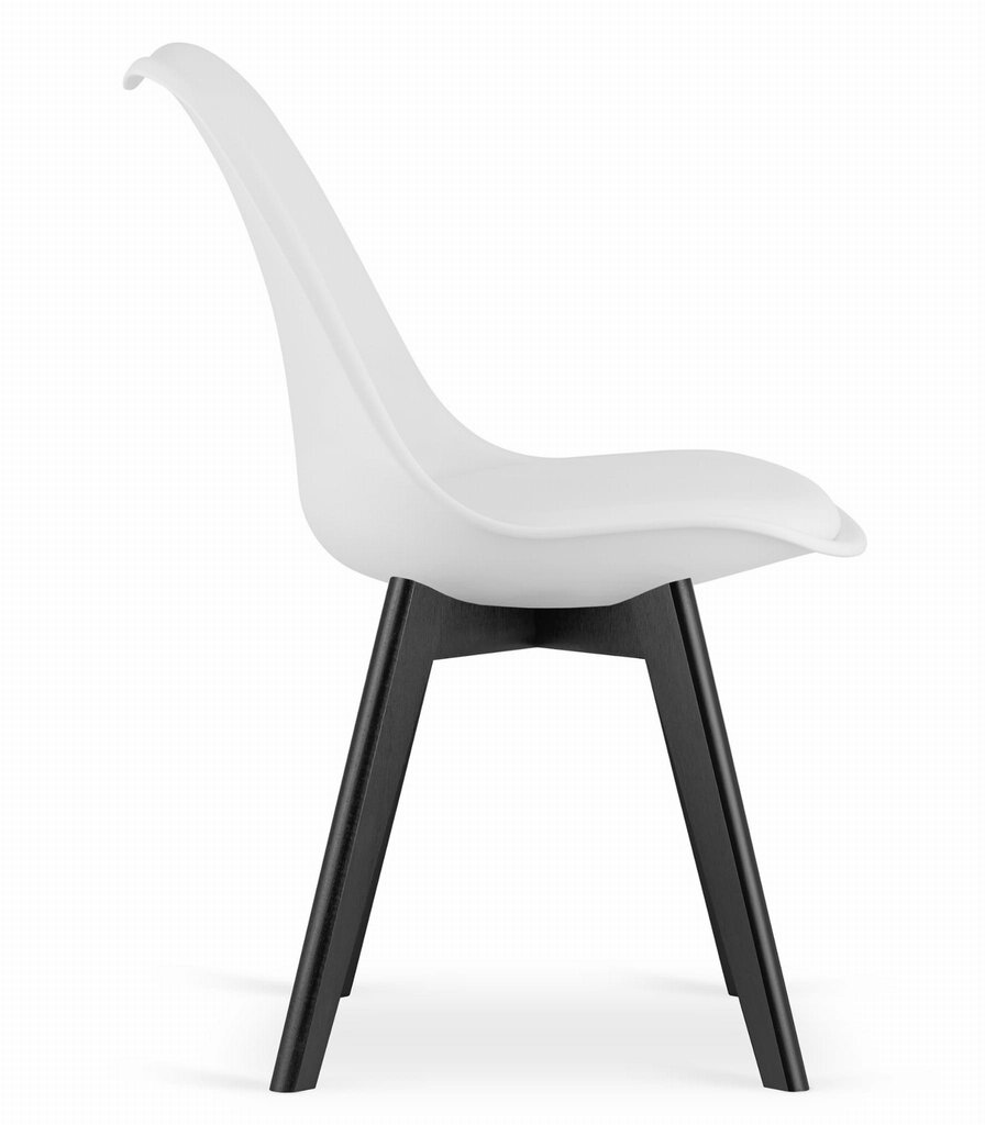 4-u krēslu komplekts Mark, balts/melns cena un informācija | Virtuves un ēdamistabas krēsli | 220.lv