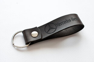 Ādas piekariņš Mercedes-Benz, tumši brūns cena un informācija | Atslēgu piekariņi | 220.lv