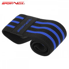 Pretestības gumija SportVida Fitness & Crossfit Band, 36x8 cm, melna цена и информация | Фитнес-резинки, гимнастические кольца | 220.lv