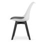 4-u krēslu komplekts Mark, melns/balts cena un informācija | Virtuves un ēdamistabas krēsli | 220.lv