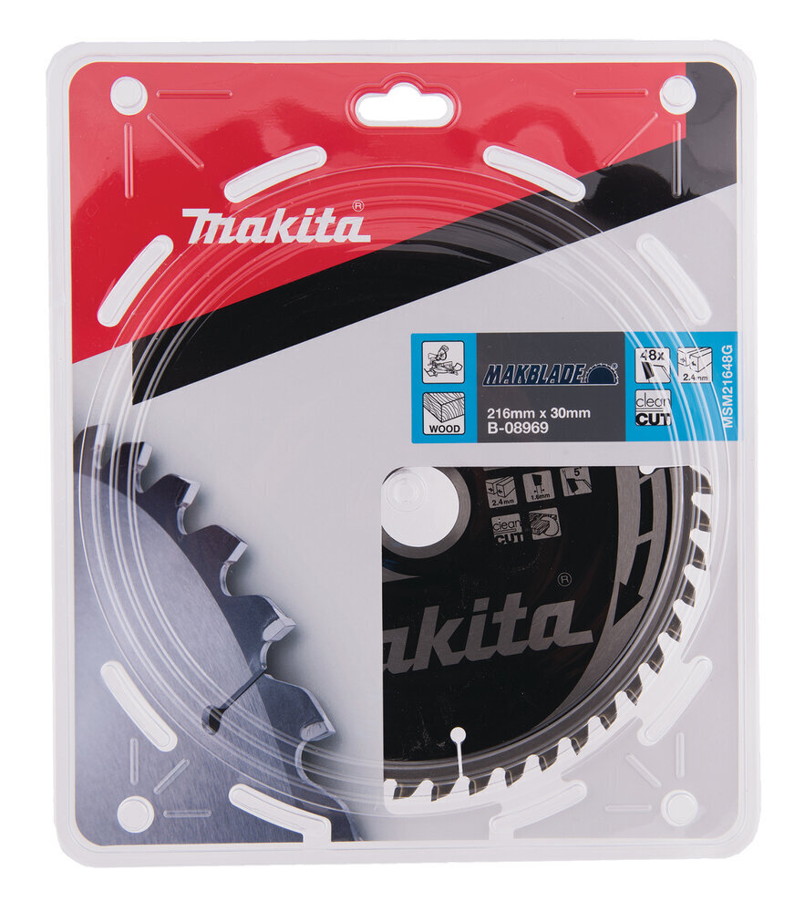 T.C.T. Zāģripa MAKBLADE 216X2.4X30mm 5° T48 Makita B-08969 cena un informācija | Rokas instrumenti | 220.lv