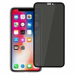 LCD aizsargstikls Full Privacy Apple iPhone 12 Pro Max melns cena un informācija | Ekrāna aizsargstikli | 220.lv