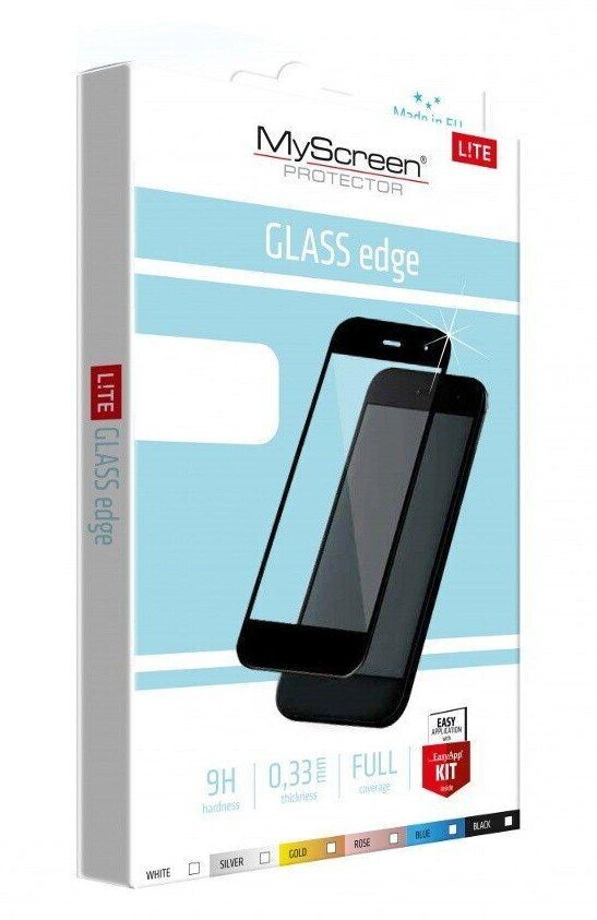 LCD aizsargstikls MyScreen Diamond Lite Edge Full Glue Samsung A125 A12/M127 M12 melns cena un informācija | Ekrāna aizsargstikli | 220.lv