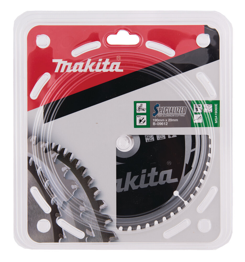 T.C.T. Zāģripa SPECIALIZED 190X2X20mm -5° T60 Makita B-09612 цена и информация | Rokas instrumenti | 220.lv