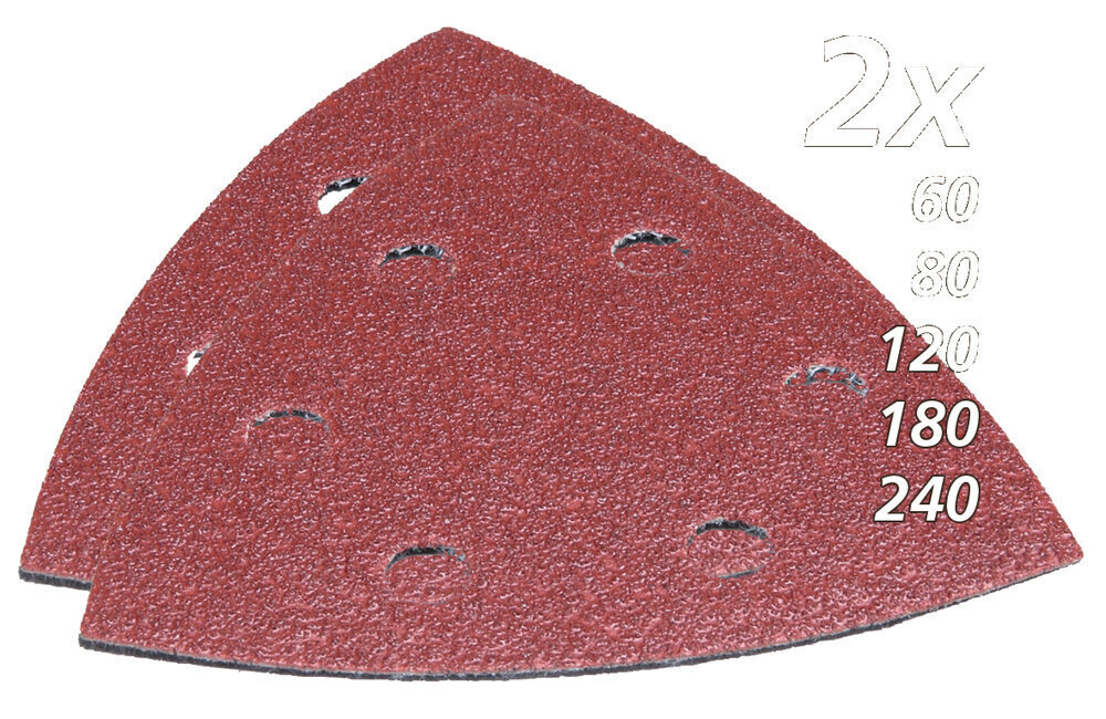 Slīppapīrs kokam K60, 80, 120, 180, 240 (2 gab./katrs) Makita B-21618 cena un informācija | Rokas instrumenti | 220.lv