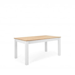 Раскладной обеденный стол Bergen, белый/дуб цена и информация | Кухонные и обеденные столы | 220.lv