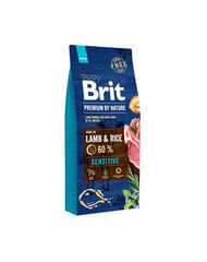 Brit Premium by Nature Sensitive Lamb полноценный корм для собак 15кг цена и информация | Сухой корм для собак | 220.lv