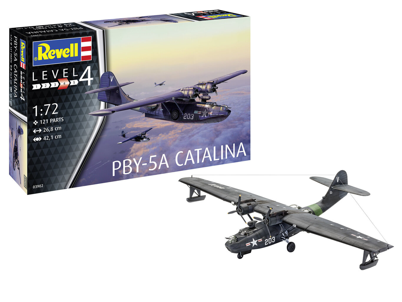 Revell - PBY-5a Catalina, 1/72, 03902 cena un informācija | Konstruktori | 220.lv