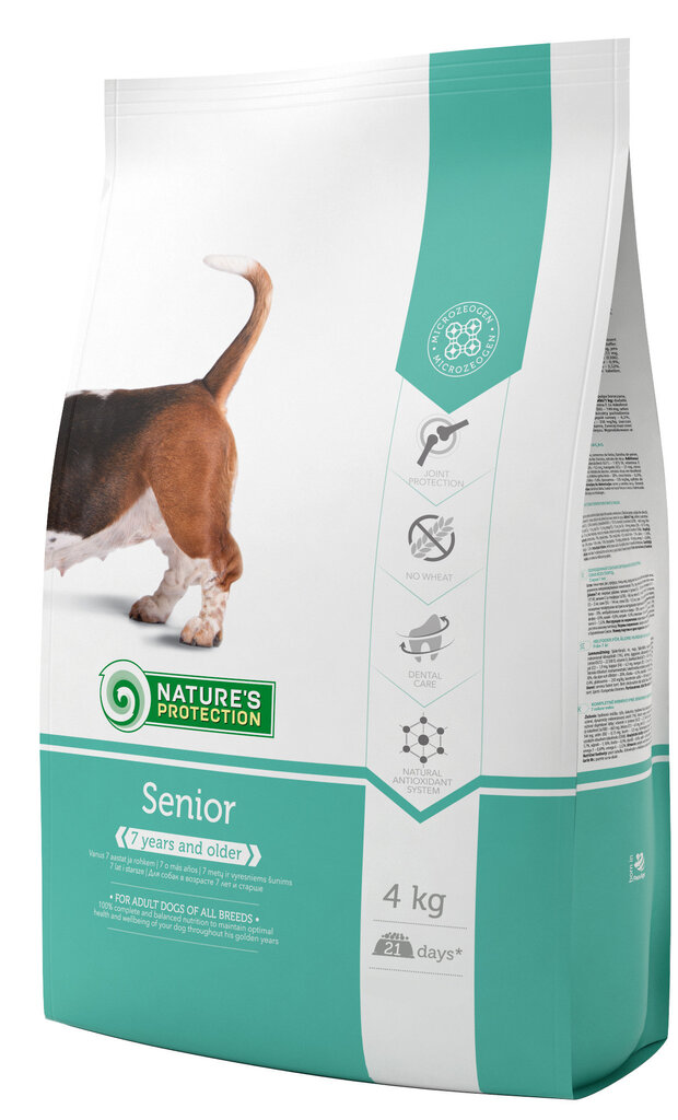 Suņu barība Nature's Protection Dog Senior, 4 kg цена и информация | Sausā barība suņiem | 220.lv