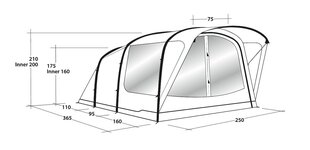 Палатка Outwell Lindale 3PA  цена и информация | Палатки | 220.lv