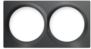 Fibaro Double Cover Plate, Black cena un informācija | Elektrības slēdži, rozetes | 220.lv