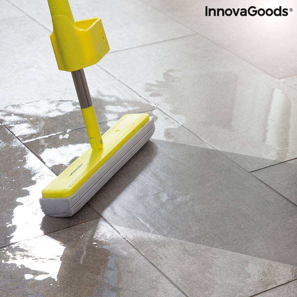 Slota grīdas mazgāšanai ar automātiski nosusināmo sūkli 2-in-1 Wringop InnovaGood cena un informācija | Tīrīšanas piederumi | 220.lv