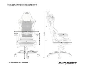 Spēļu krēsls DXRacer Air R1S-WRNG, melns/balts/sarkans цена и информация | Офисные кресла | 220.lv