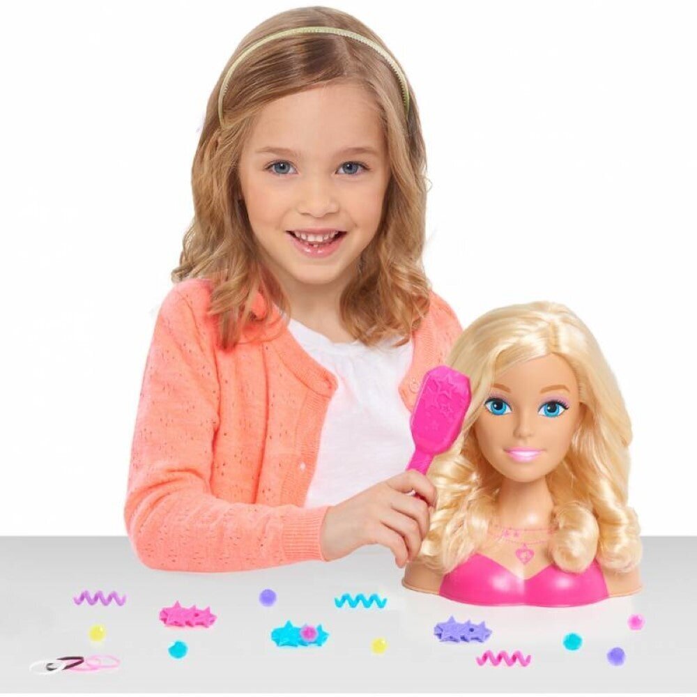 Leļļu galva frizūru veidošanai - Barbie Styling Head (augstums 18 cm) - Just Play cena un informācija | Rotaļlietas meitenēm | 220.lv