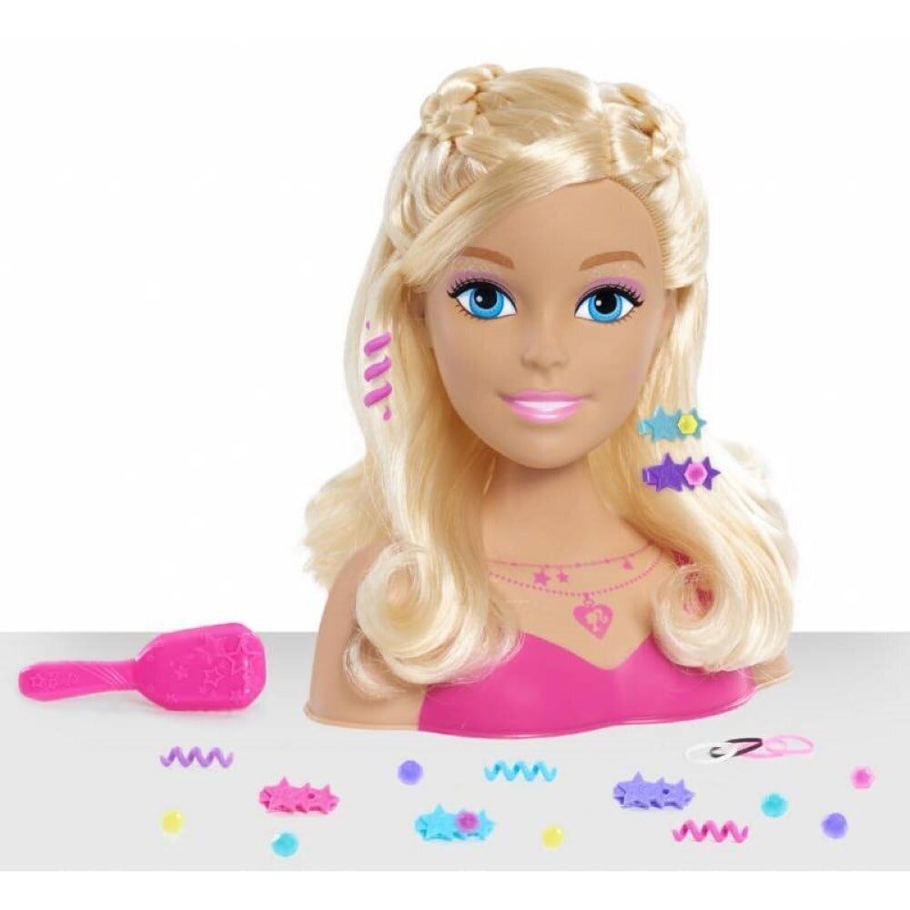 Leļļu galva frizūru veidošanai - Barbie Styling Head (augstums 18 cm) - Just Play цена и информация | Rotaļlietas meitenēm | 220.lv