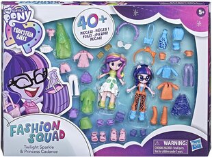 Leļļu komplekts My Little Pony Equestria Girls Fashion Squad - Twilling Sparkle & Princess Cadance - 40+ pcs. cena un informācija | Rotaļlietas meitenēm | 220.lv