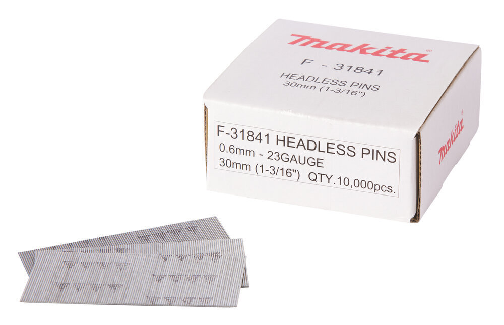 F-31841 Adatnaglas 0,6x30mm, 23ga, TERAS, 10.000 gab Makita cena un informācija | Rokas instrumenti | 220.lv