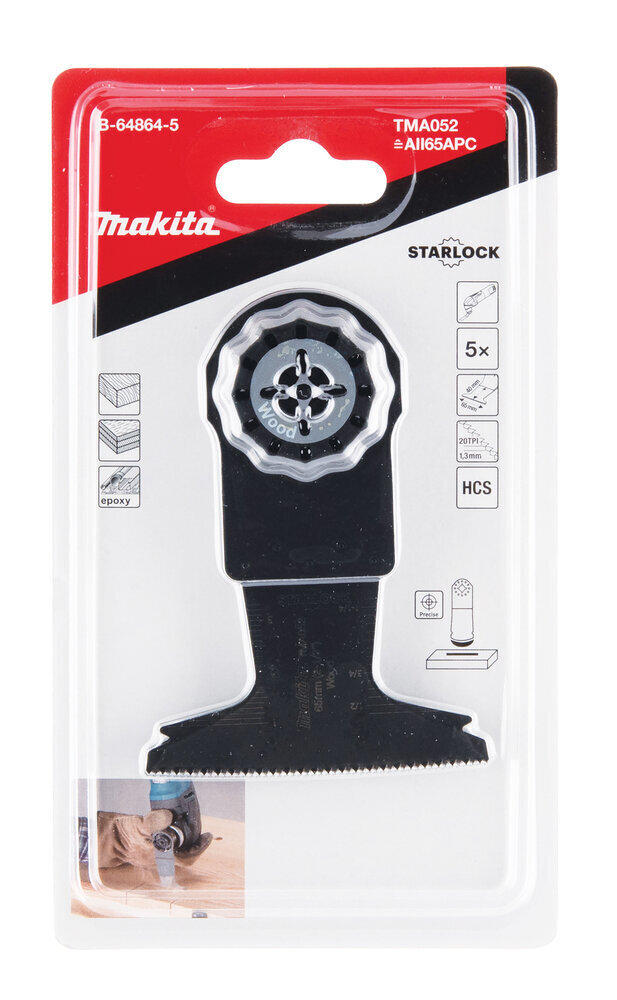 B-64864-5 Iegremdējams MULTITOOL zāģa asmens 65mm Makita cena un informācija | Rokas instrumenti | 220.lv