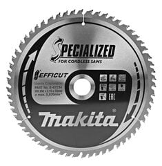 B-67234 T.C.T. Zāģripa EFFICUT 260X2.15X30mm 10° T60 Makita цена и информация | Механические инструменты | 220.lv