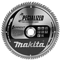 B-67240 T.C.T. Zāģripa EFFICUT 260X2.15X30mm 10° T80 Makita цена и информация | Механические инструменты | 220.lv