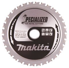 B-47151 T.C.T. Zāģripa SPECIALIZED 150X1.5X20mm 0° T32 Makita cena un informācija | Rokas instrumenti | 220.lv