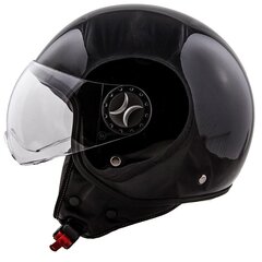 Vito LORETO Motorollera ķivere, spīdīga melna цена и информация | Шлемы для мотоциклистов | 220.lv