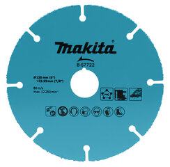 Универсальный отрезной диск из карбида вольфрама 125x2x22,23 Makita, B-5772 цена и информация | Механические инструменты | 220.lv
