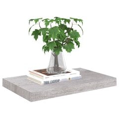 Sienas plaukts, 50x23x3,8 cm, pelēks цена и информация | Полки | 220.lv