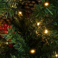 Ziemassvētku eglīte ar LED un čiekuriem 1,95 m цена и информация | Искусственные елки | 220.lv