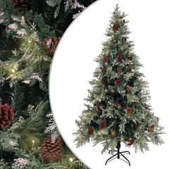 Ziemassvētku eglīte ar LED un čiekuriem 1,95 m цена и информация | Искусственные елки | 220.lv