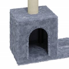 vidaXL kaķu māja ar sizala stabiem nagu skrāpēšanai, gaiši pelēka, 60cm cena un informācija | Kaķu mājas, nagu asināmie | 220.lv