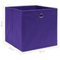 Uzglabāšanas kastes vidaXL, 4 gab., violetas, 28x28x28cm, neausts materiāls цена и информация | Veļas grozi un mantu uzglabāšanas kastes | 220.lv