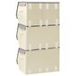 Salokāmu uzglabāšanas kastu komplekts vidaXL, 4 gab., pelēks/krēmkrāsas, audums цена и информация | Veļas grozi un mantu uzglabāšanas kastes | 220.lv