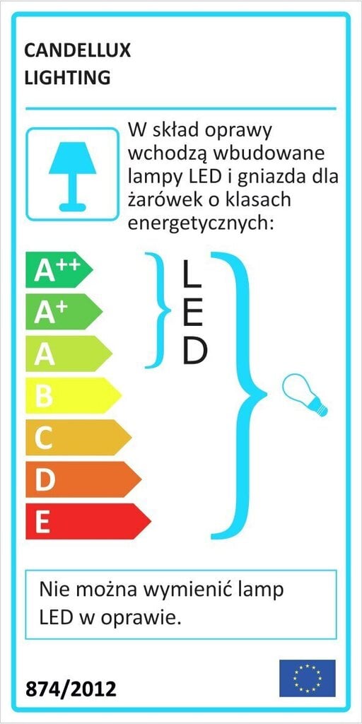 Candellux iebūvējams gaismeklis SK-92 cena un informācija | Iebūvējamās lampas, LED paneļi | 220.lv