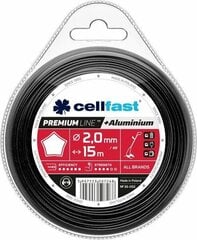 Режущая леска Cellfast Premium 2,4мм x 15м цена и информация | Запчасти для садовой техники | 220.lv