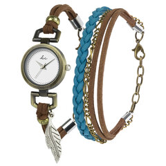 Комплект украшений для женщин часы и браслет Hippie Chic  цена и информация | Наборы украшений | 220.lv