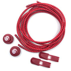Bodypride apaļas gumijas šņores, sarkanas, ar atstarotājiem, 120 cm cena un informācija | Līdzekļi apģērbu un apavu kopšanai | 220.lv