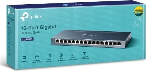 Tp-Link TL-SG116 cena un informācija | Rūteri (maršrutētāji) | 220.lv