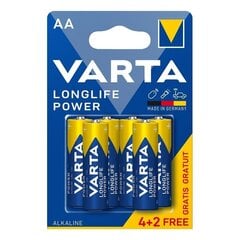 Щелочные батарейки Varta AA Longlife Power (6 шт.) цена и информация | Varta Сантехника, ремонт, вентиляция | 220.lv