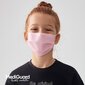 Medicīniskās bērnu vienreizējās 3 slāņu sejas maskas (50 gab.), rozā cena un informācija | Pirmā palīdzība | 220.lv