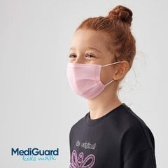 Medicīniskās bērnu vienreizējās 3 slāņu sejas maskas (50 gab.), rozā цена и информация | Первая помощь | 220.lv