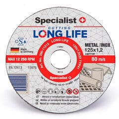 Disks metālam LongLife 125x1,2x22 цена и информация | Механические инструменты | 220.lv