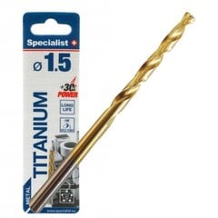 Specialist+ Titanium urbis metālam 1.5mm 2gab. cena un informācija | Rokas instrumenti | 220.lv