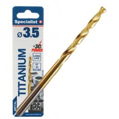 Specialist+ Titanium urbis metālam 3.5mm 1gab. cena un informācija | Rokas instrumenti | 220.lv