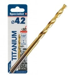 Specialist+ Titanium urbis metālam 4.2mm 1gab. cena un informācija | Rokas instrumenti | 220.lv